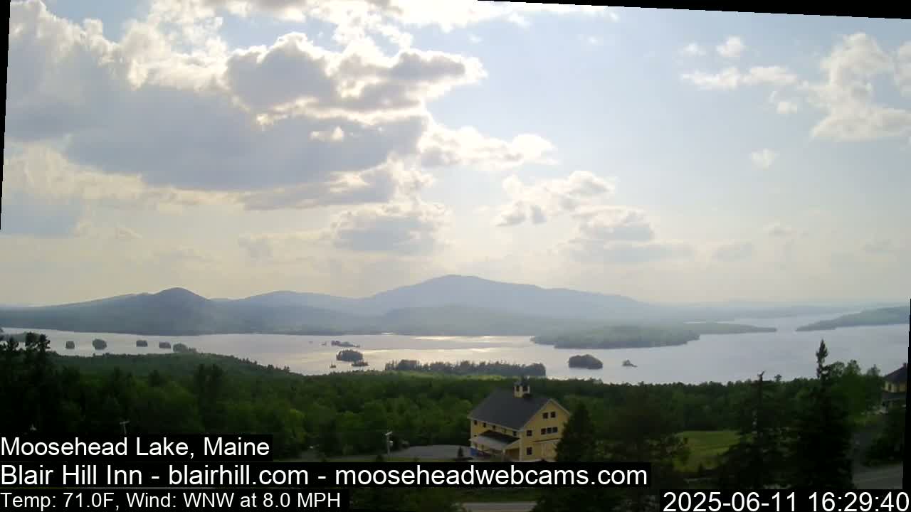 Blair Hill Inn, Moosehead Lake Live Cam , Maine USA