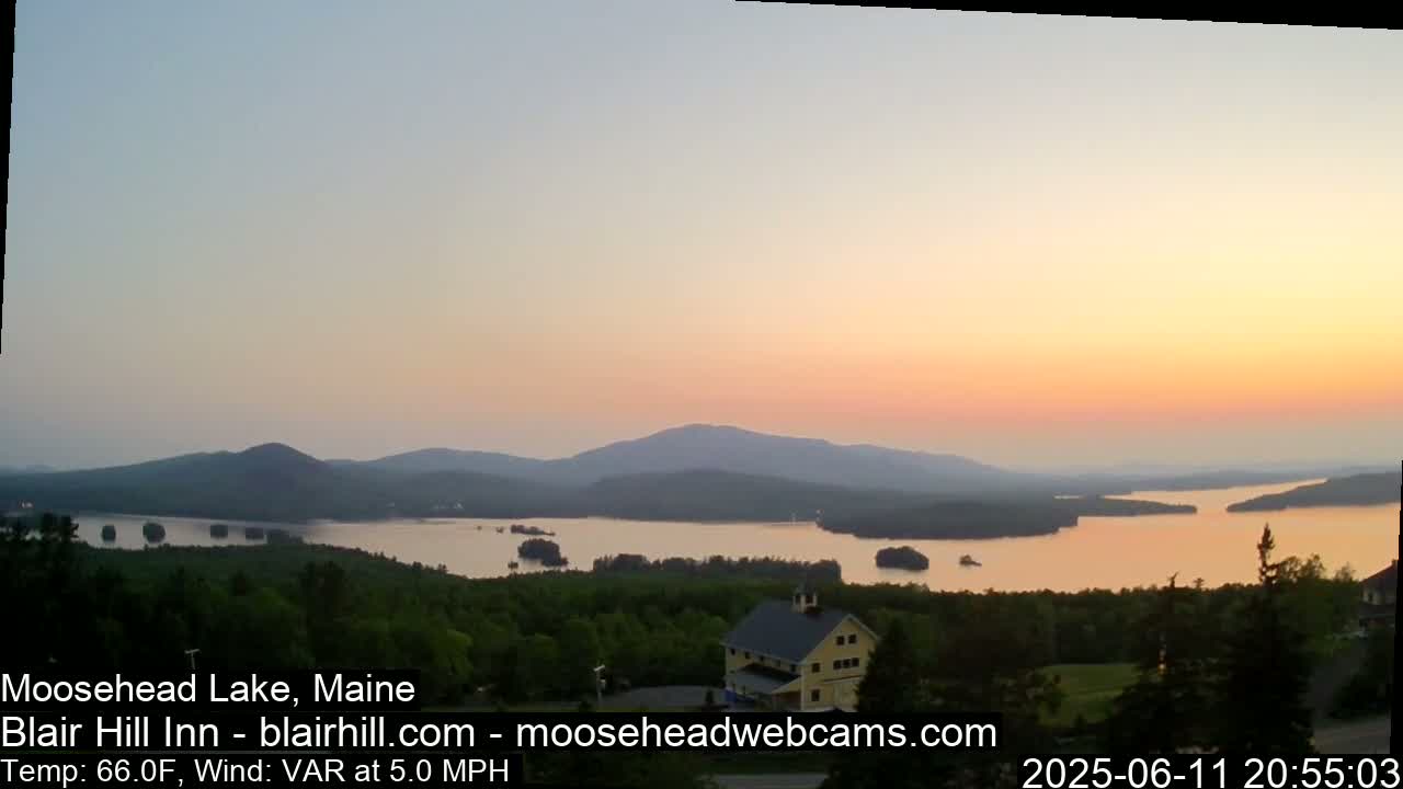 Blair Hill Inn, Moosehead Lake Live Cam , Maine USA