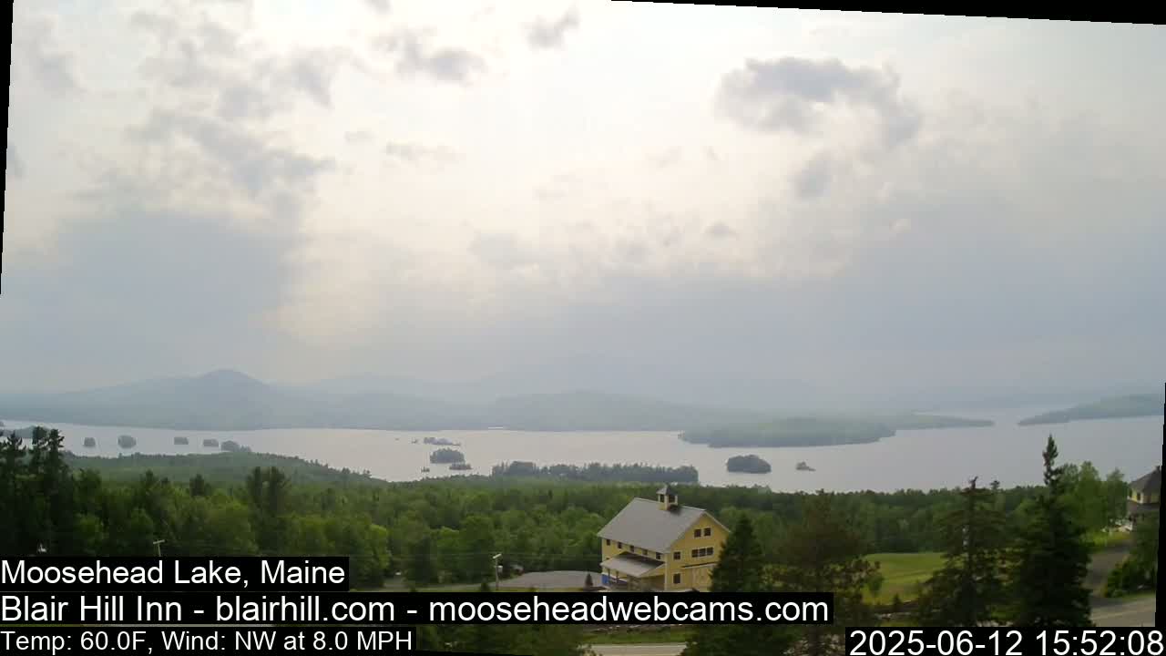 Blair Hill Inn, Moosehead Lake Live Cam , Maine USA
