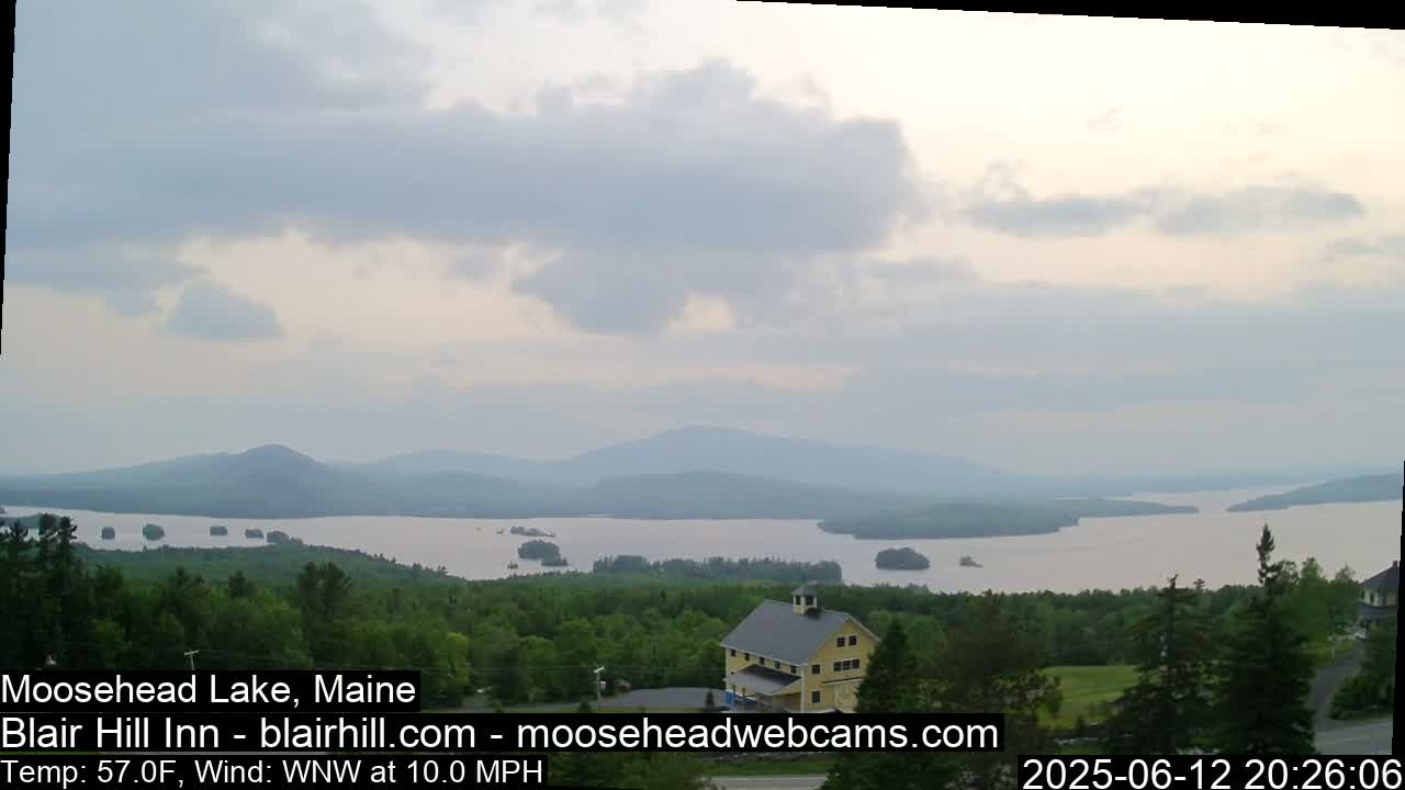 Blair Hill Inn, Moosehead Lake Live Cam , Maine USA