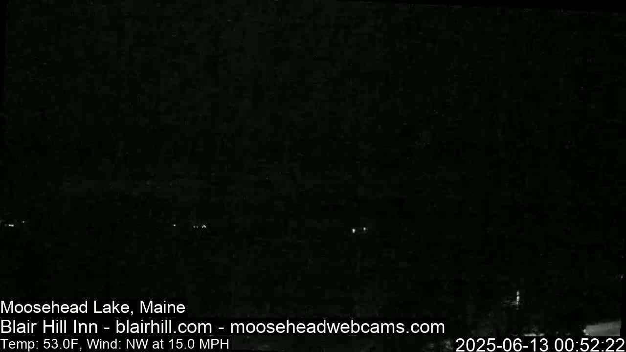 Blair Hill Inn, Moosehead Lake Live Cam , Maine USA