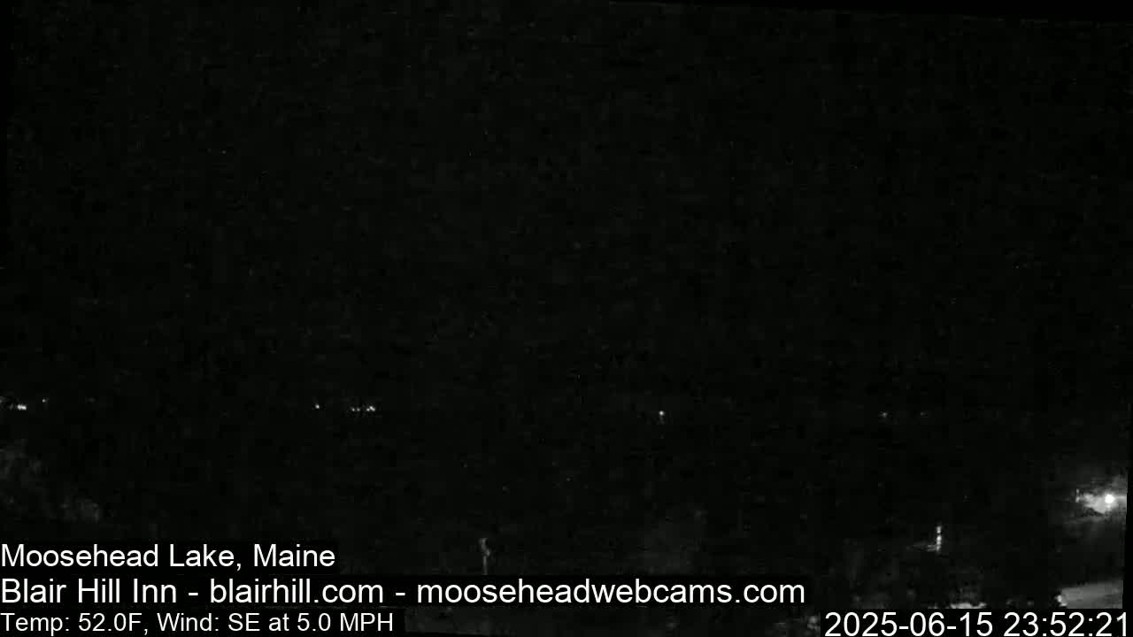 Blair Hill Inn, Moosehead Lake Live Cam , Maine USA