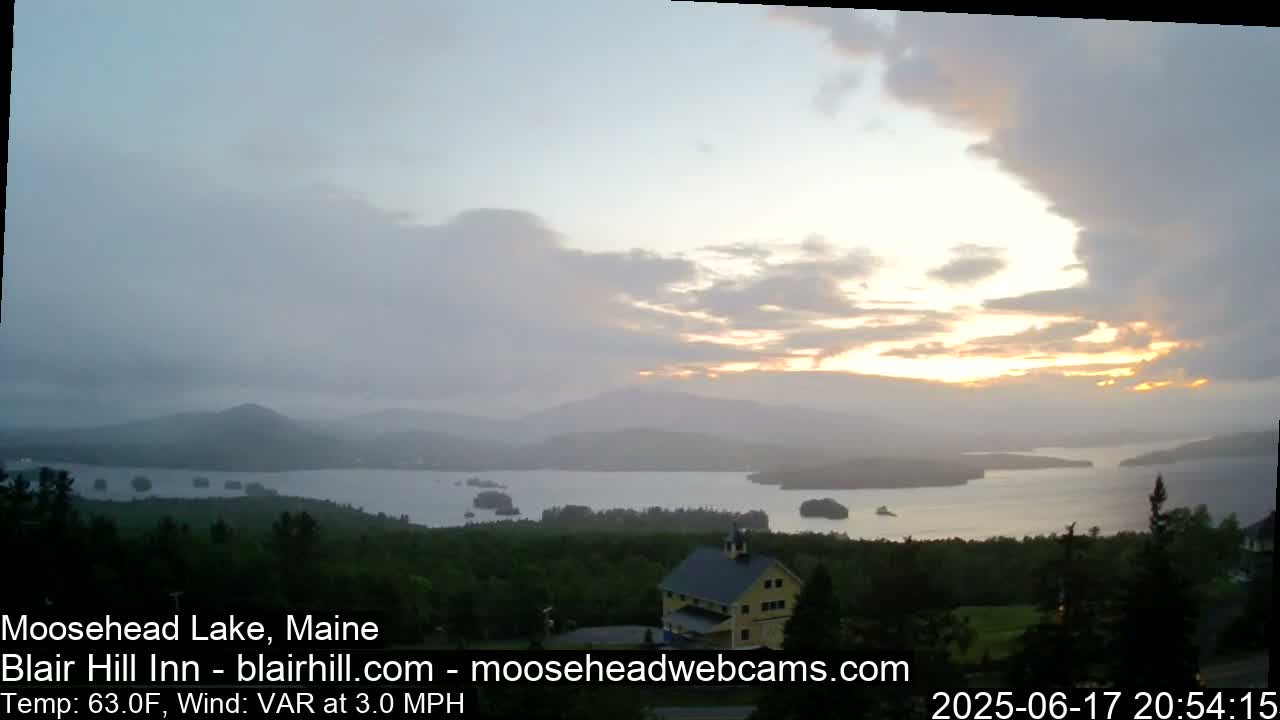 Blair Hill Inn, Moosehead Lake Live Cam , Maine USA