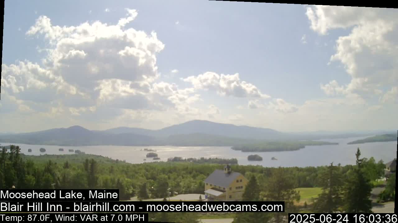 Blair Hill Inn, Moosehead Lake Live Cam , Maine USA