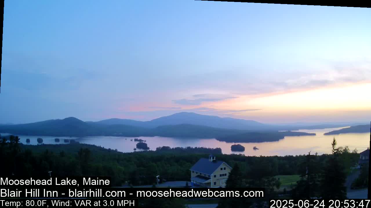 Blair Hill Inn, Moosehead Lake Live Cam , Maine USA