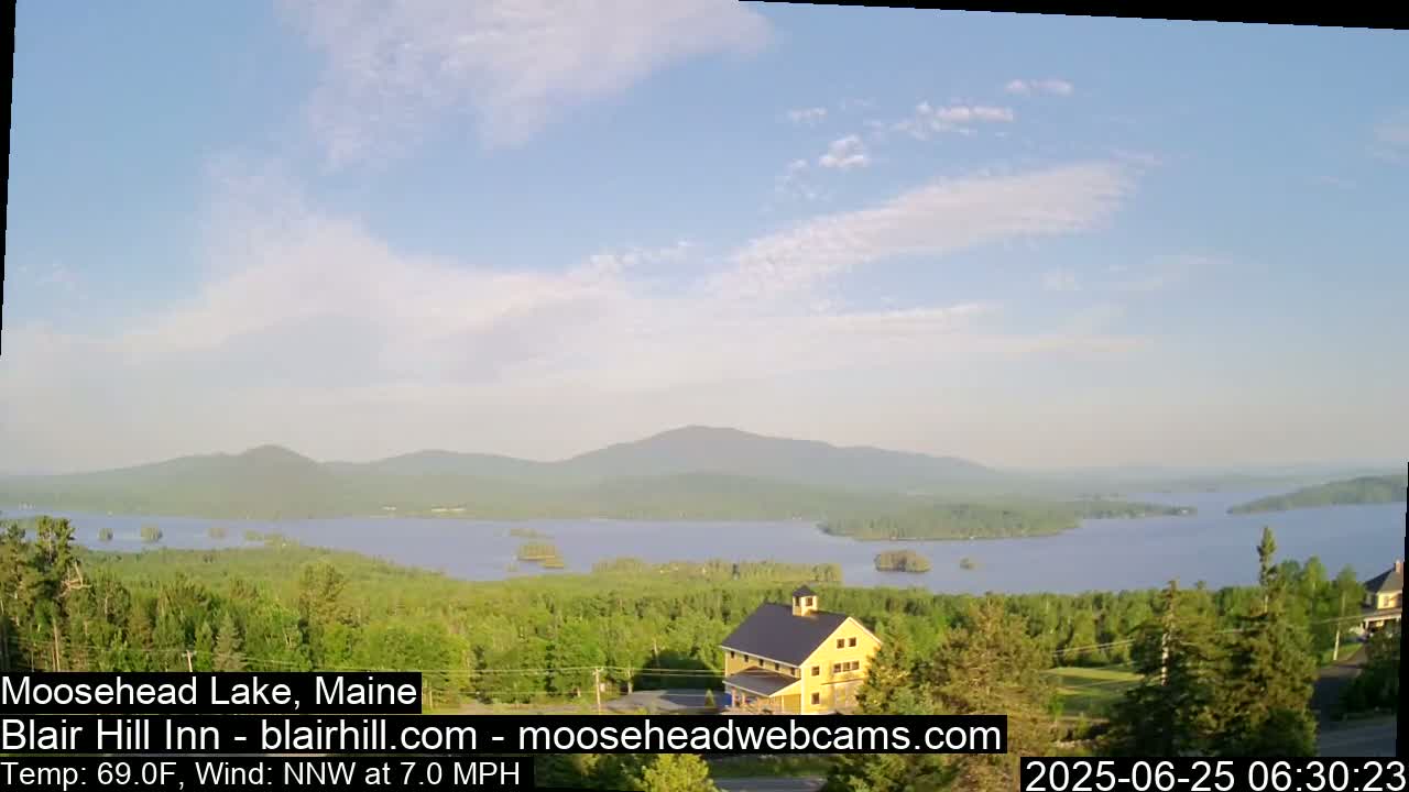 Blair Hill Inn, Moosehead Lake Live Cam , Maine USA