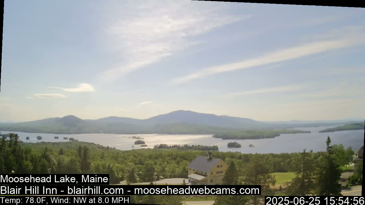 Blair Hill Inn, Moosehead Lake Live Cam , Maine USA
