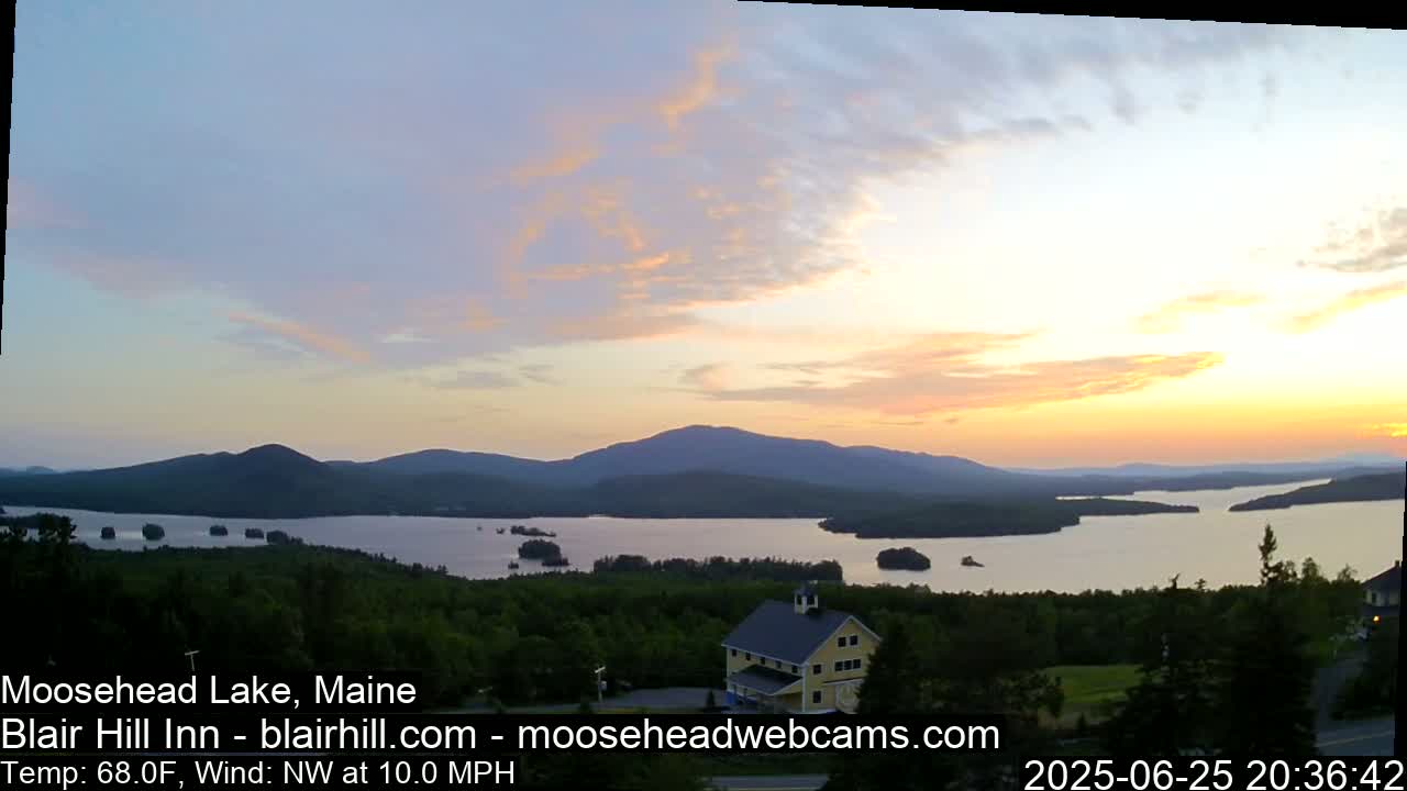 Blair Hill Inn, Moosehead Lake Live Cam , Maine USA