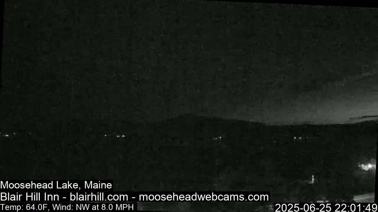 Blair Hill Inn, Moosehead Lake Live Cam , Maine USA