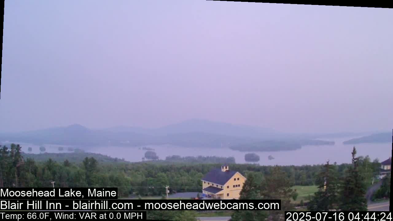 Blair Hill Inn, Moosehead Lake Live Cam , Maine USA