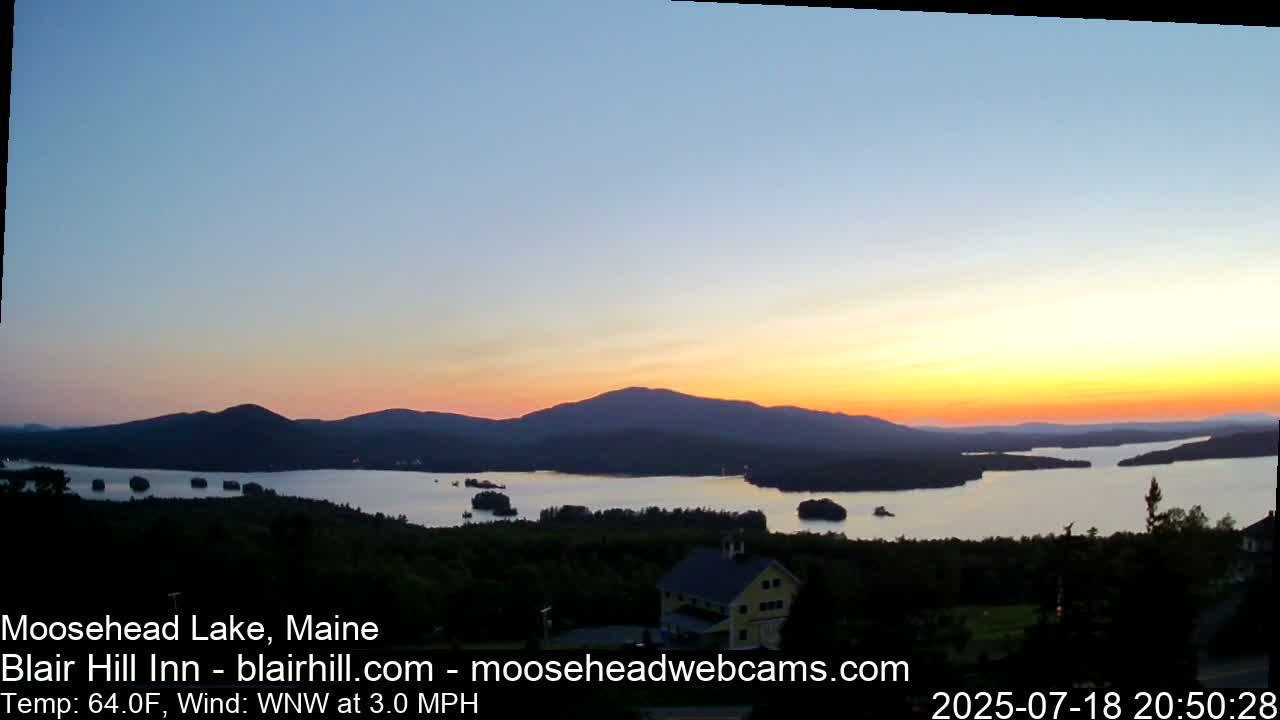 Blair Hill Inn, Moosehead Lake Live Cam , Maine USA