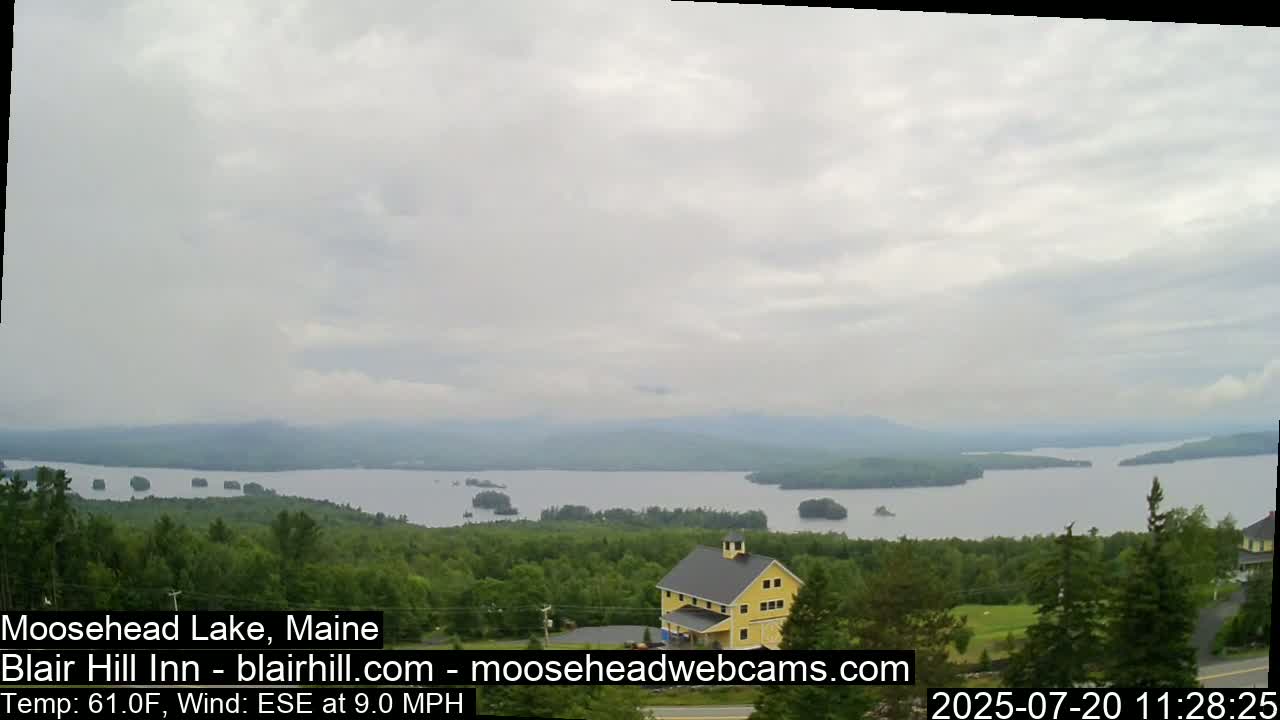 Blair Hill Inn, Moosehead Lake Live Cam , Maine USA