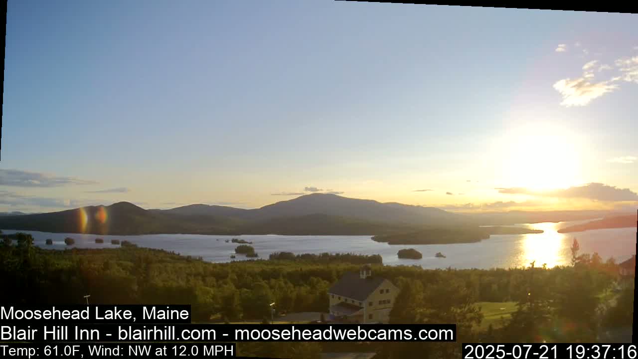 Blair Hill Inn, Moosehead Lake Live Cam , Maine USA
