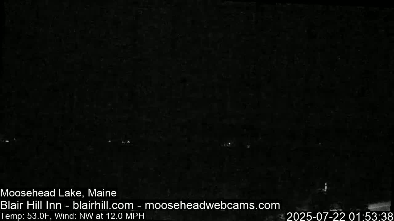 Blair Hill Inn, Moosehead Lake Live Cam , Maine USA