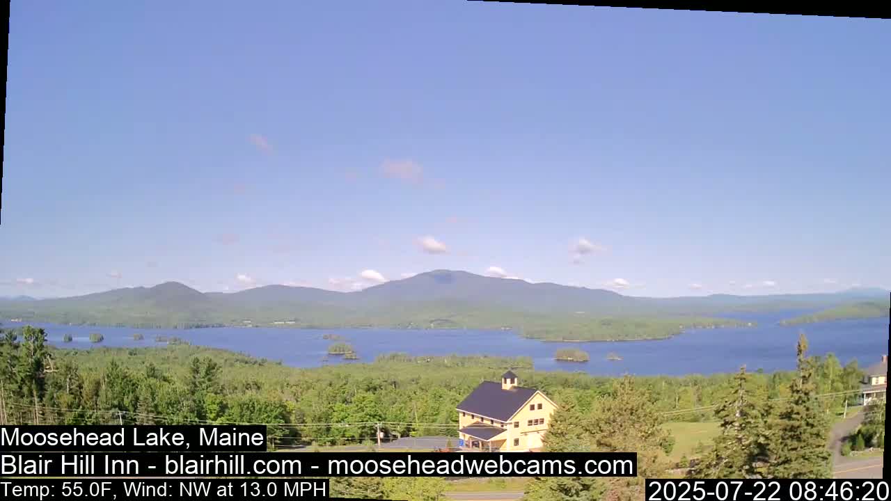 Blair Hill Inn, Moosehead Lake Live Cam , Maine USA