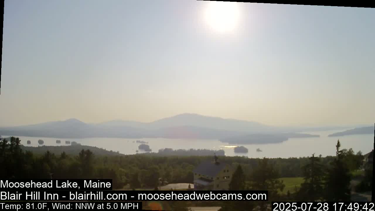 Blair Hill Inn, Moosehead Lake Live Cam , Maine USA