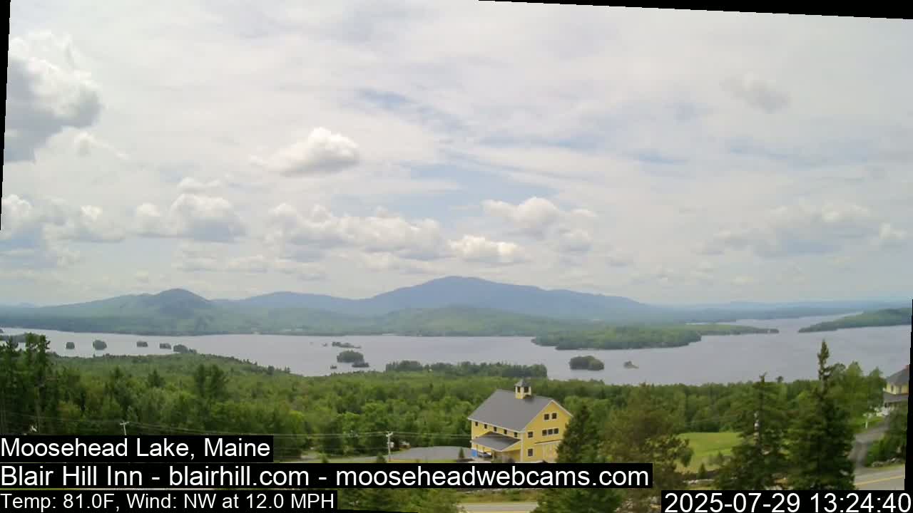 Blair Hill Inn, Moosehead Lake Live Cam , Maine USA