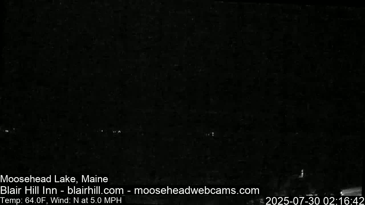 Blair Hill Inn, Moosehead Lake Live Cam , Maine USA