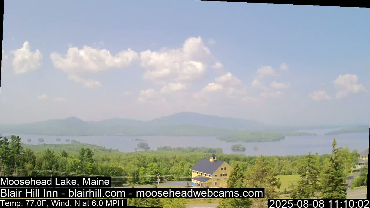 Blair Hill Inn, Moosehead Lake Live Cam , Maine USA