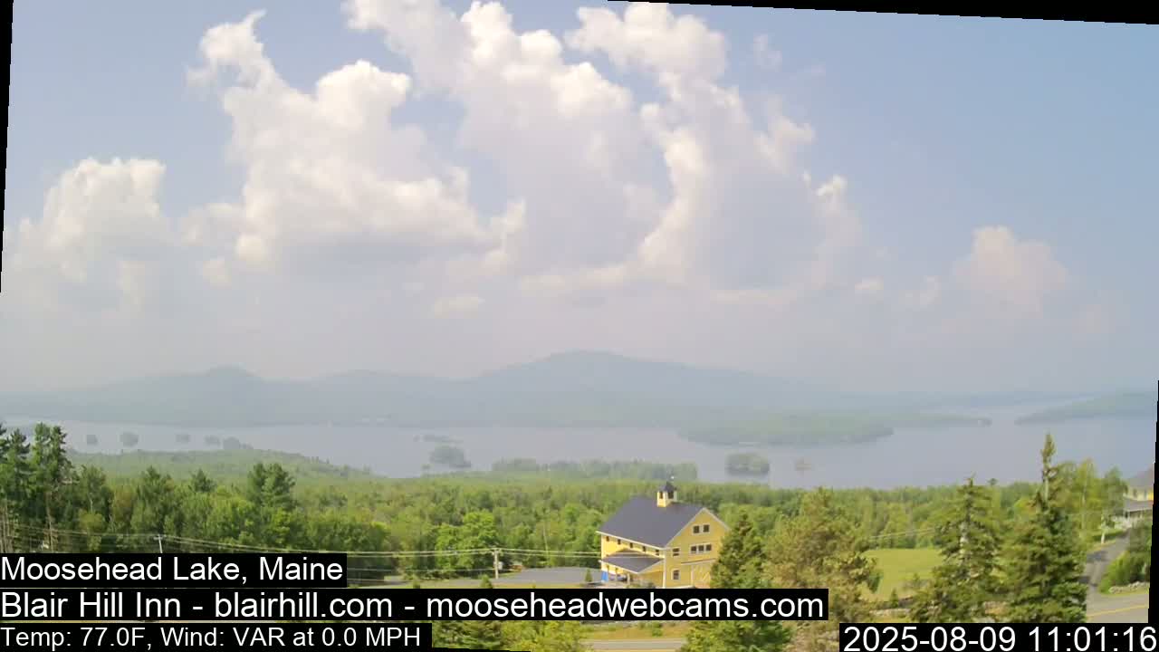 Blair Hill Inn, Moosehead Lake Live Cam , Maine USA