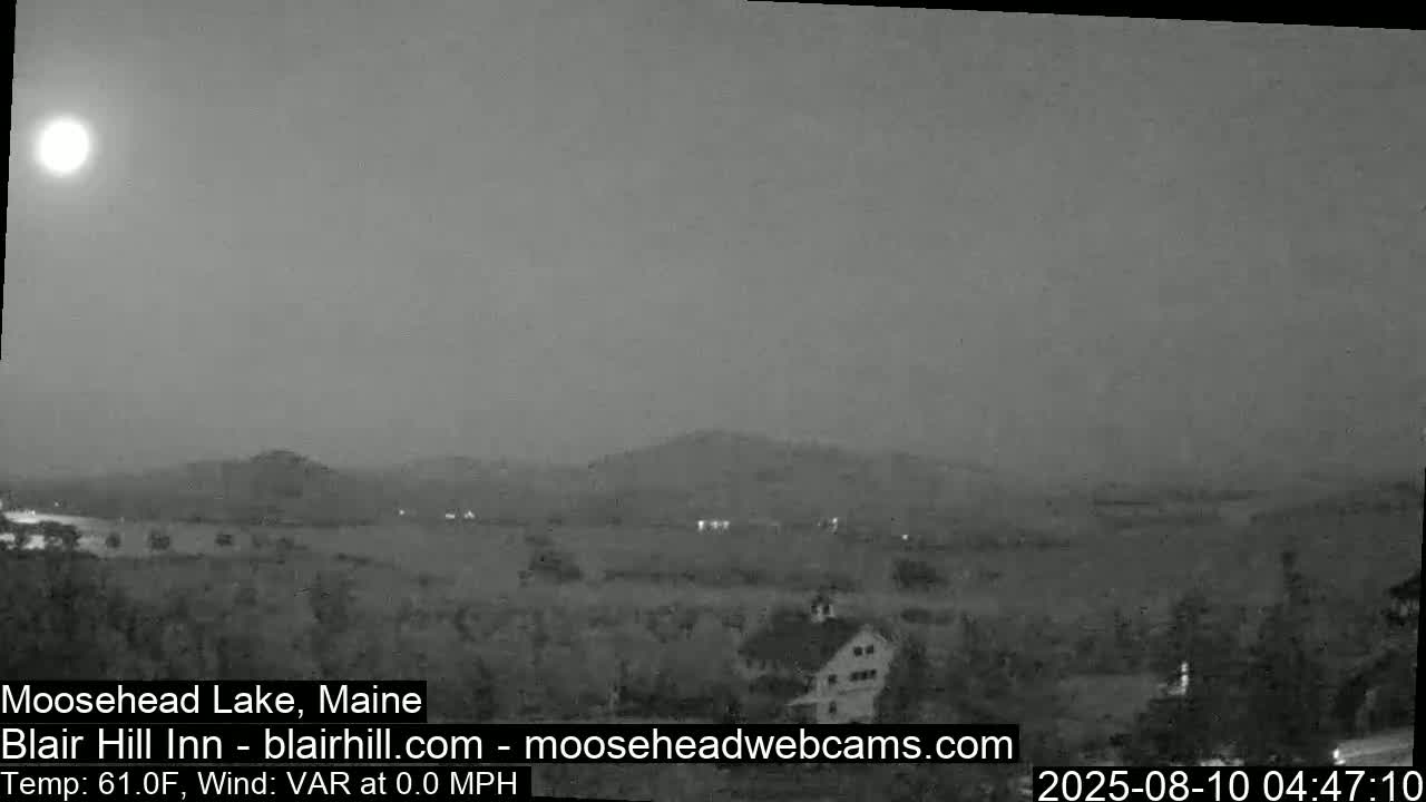 Blair Hill Inn, Moosehead Lake Live Cam , Maine USA