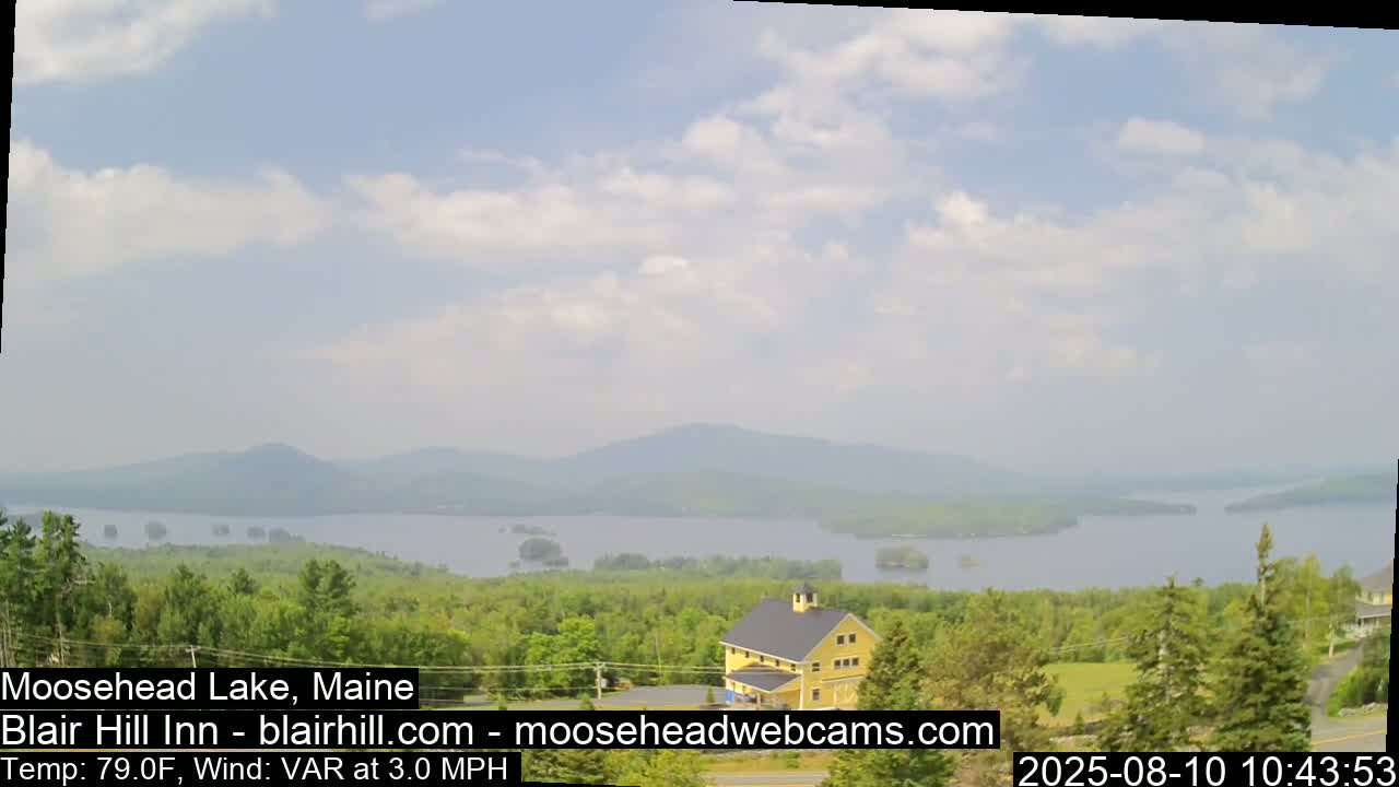 Blair Hill Inn, Moosehead Lake Live Cam , Maine USA