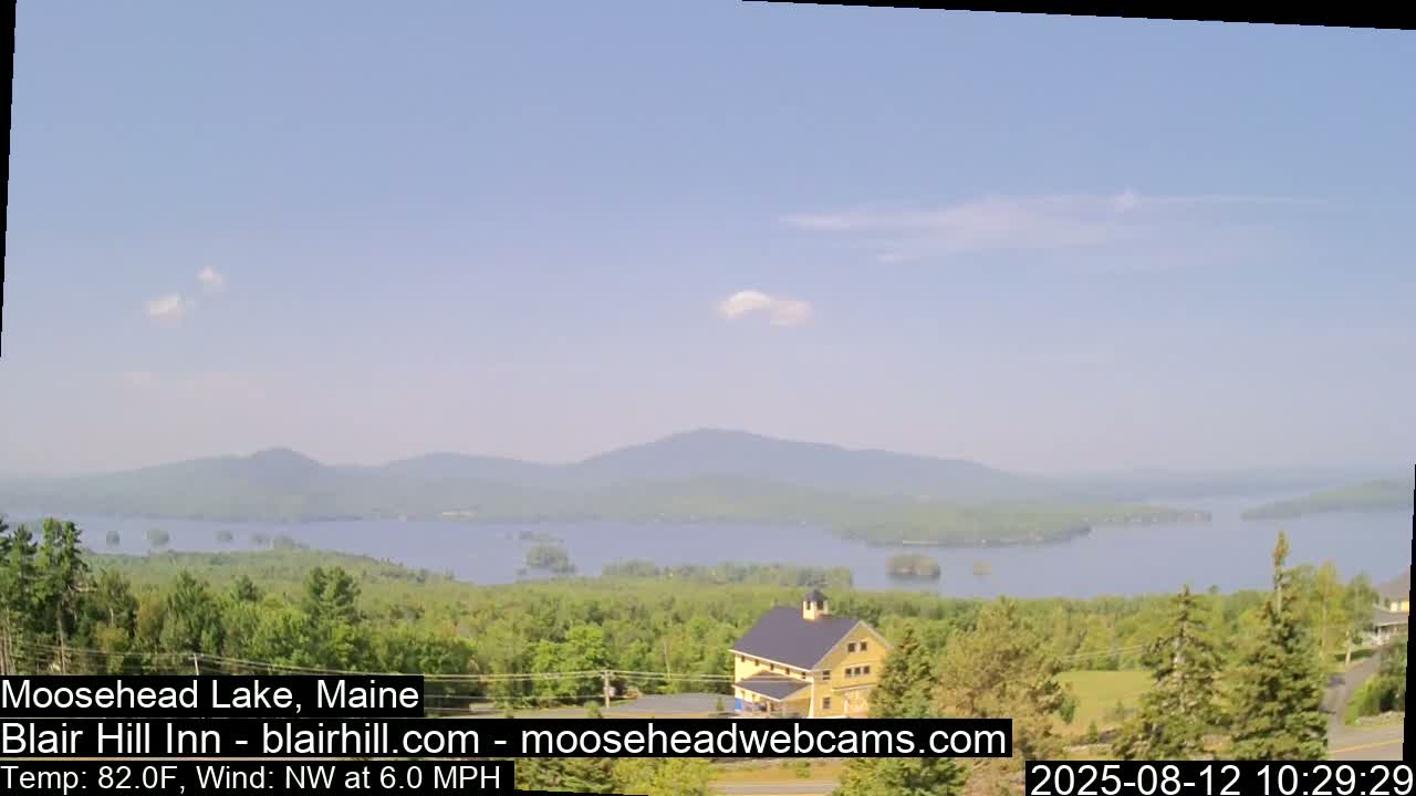 Blair Hill Inn, Moosehead Lake Live Cam , Maine USA
