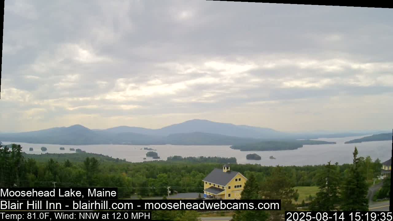 Blair Hill Inn, Moosehead Lake Live Cam , Maine USA