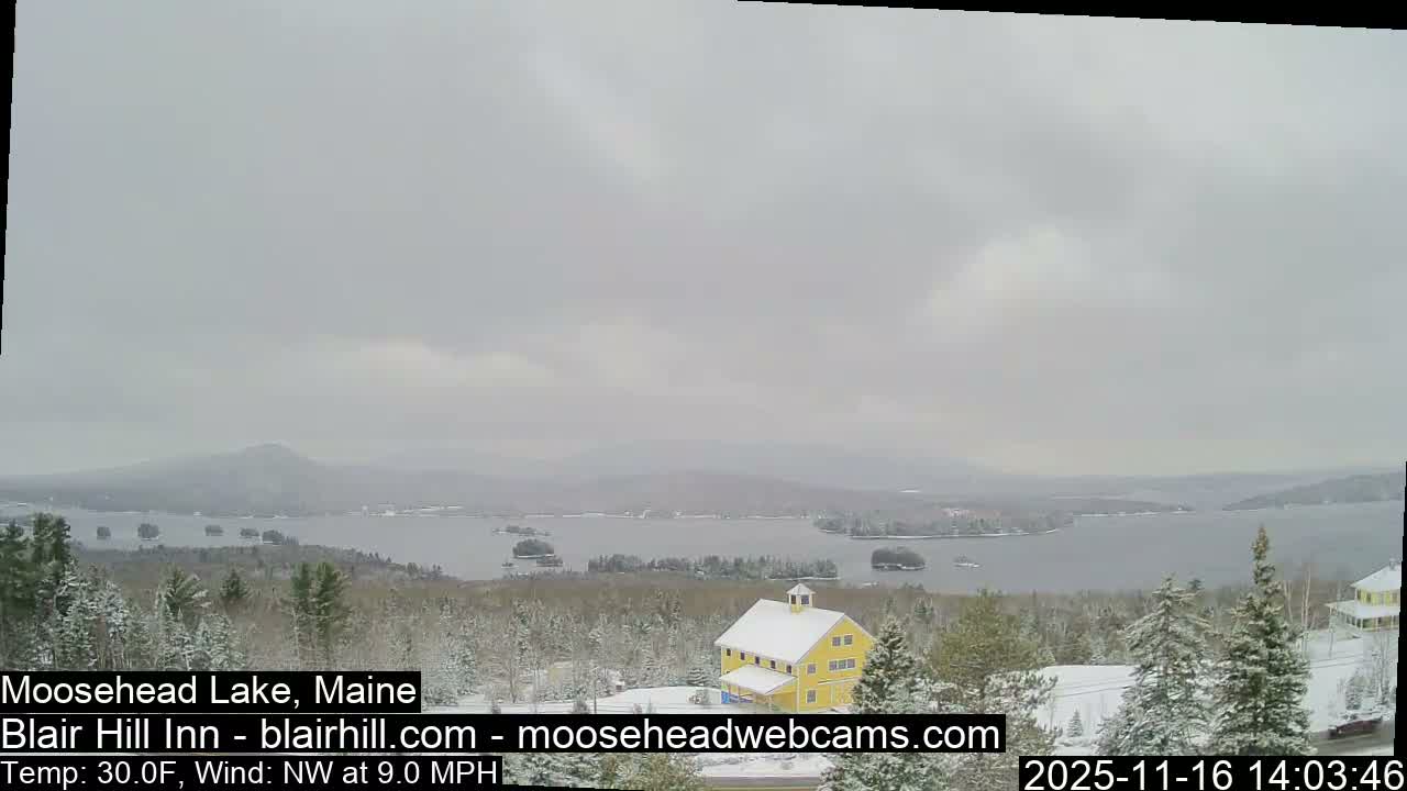 Blair Hill Inn, Moosehead Lake Live Cam , Maine USA