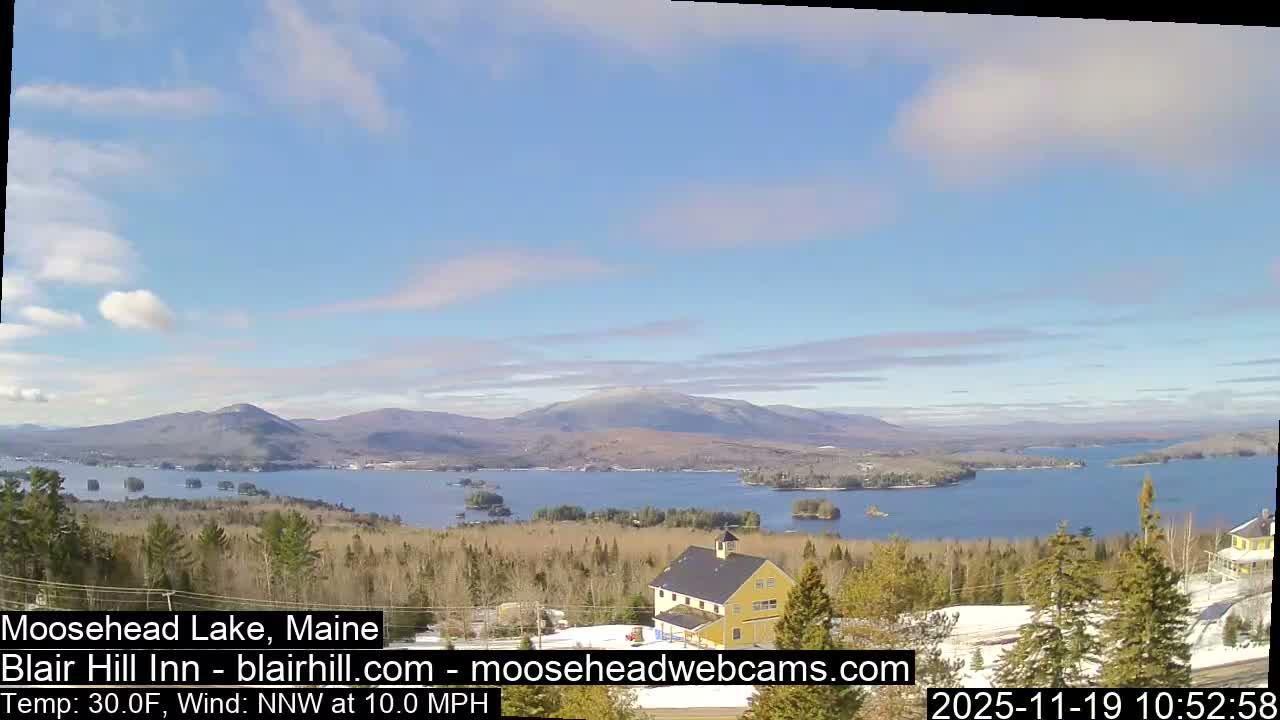 Blair Hill Inn, Moosehead Lake Live Cam , Maine USA