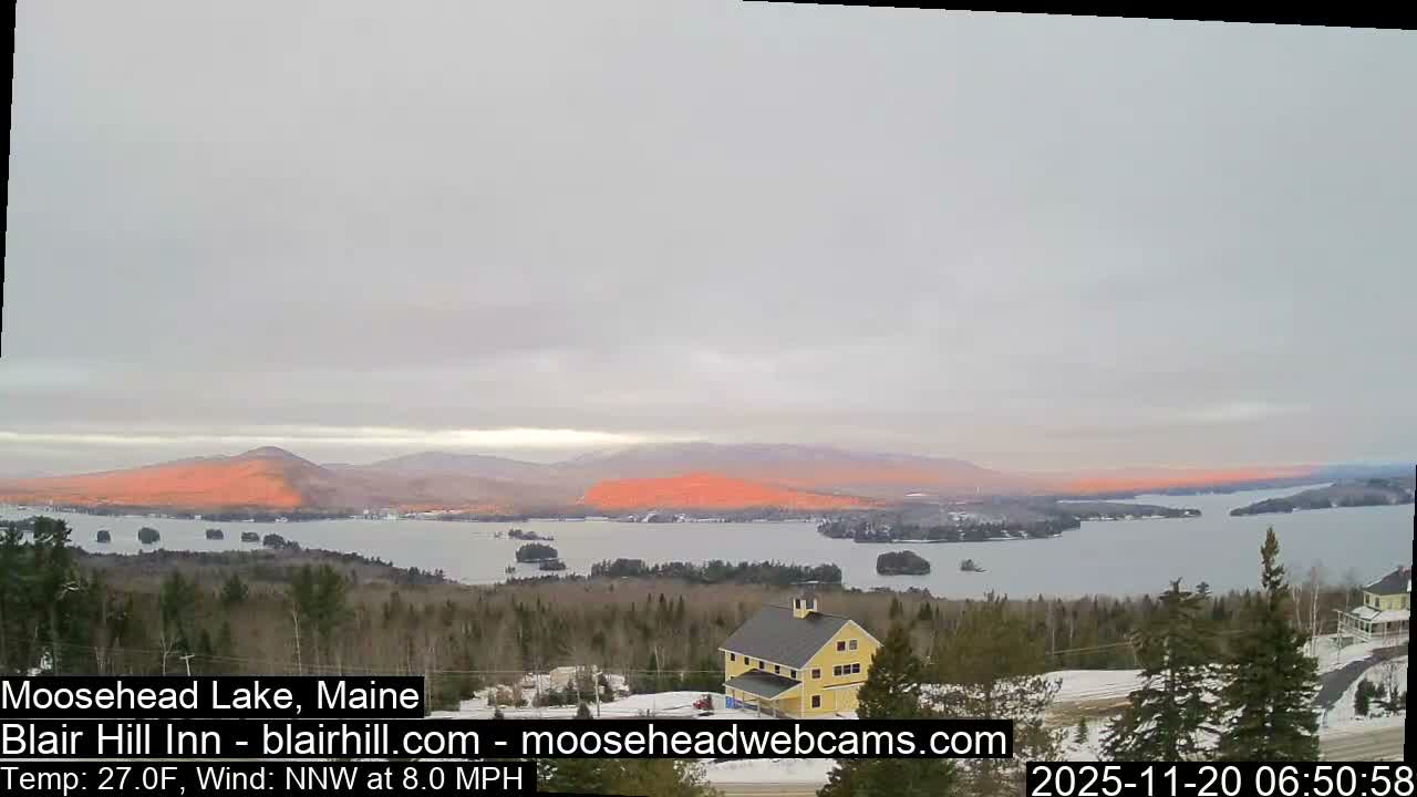 Blair Hill Inn, Moosehead Lake Live Cam , Maine USA