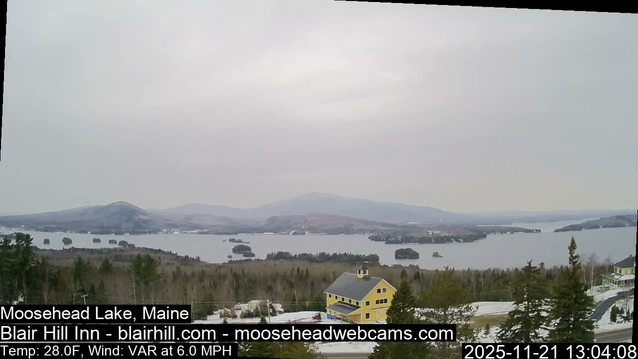 Blair Hill Inn, Moosehead Lake Live Cam , Maine USA