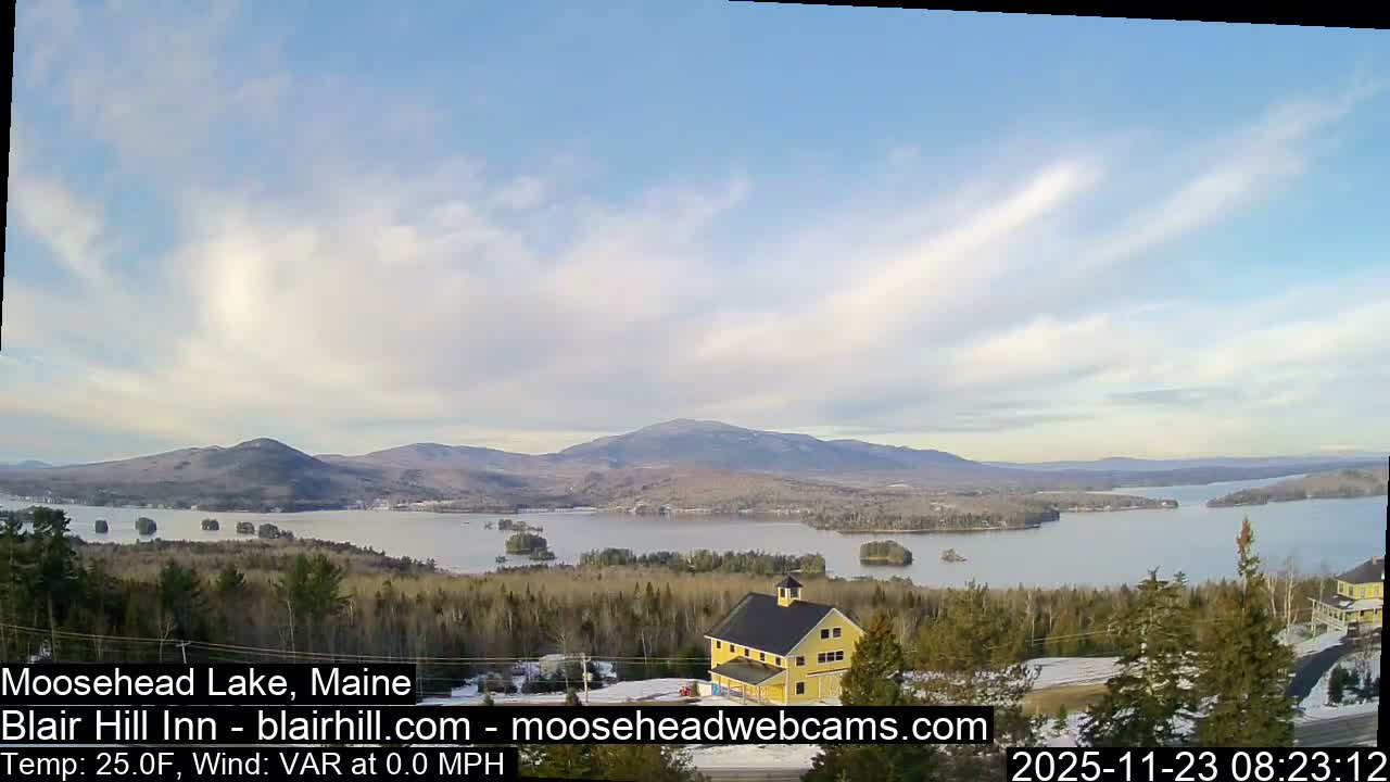 Blair Hill Inn, Moosehead Lake Live Cam , Maine USA