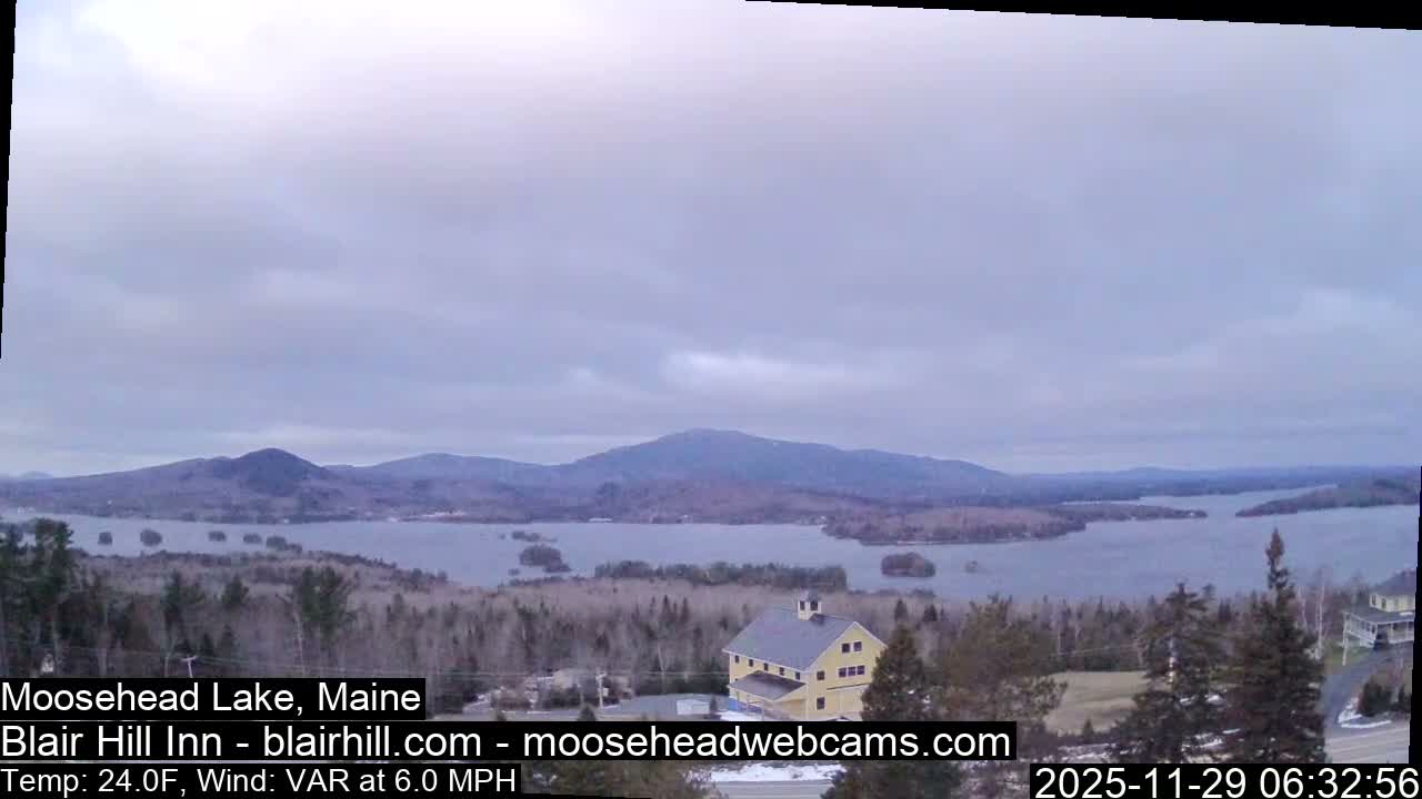 Blair Hill Inn, Moosehead Lake Live Cam , Maine USA