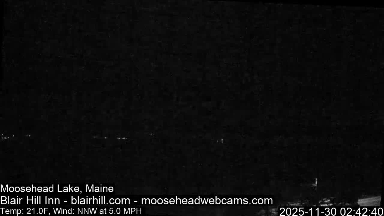 Blair Hill Inn, Moosehead Lake Live Cam , Maine USA