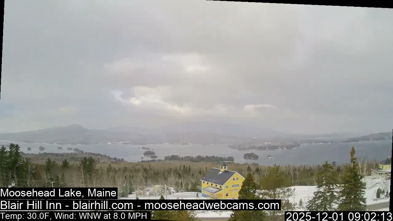 Blair Hill Inn, Moosehead Lake Live Cam , Maine USA