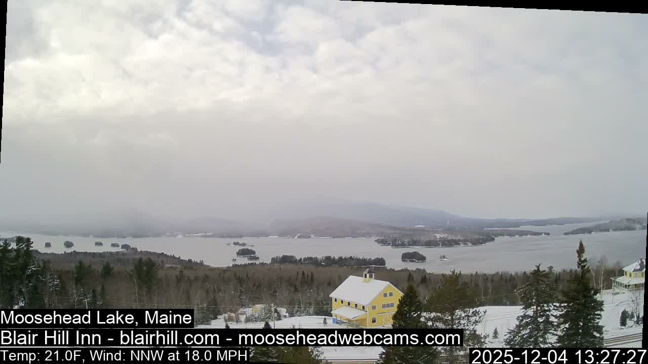Blair Hill Inn, Moosehead Lake Live Cam , Maine USA