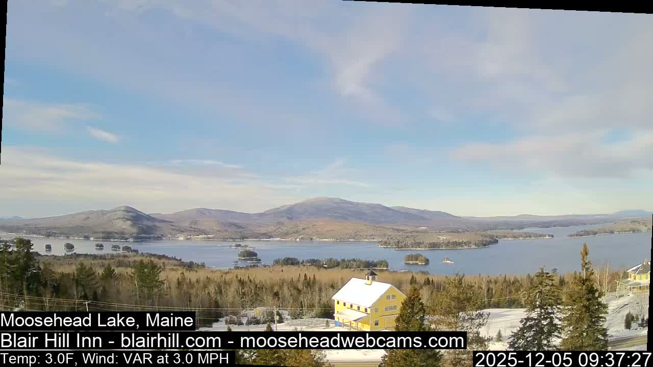 Blair Hill Inn, Moosehead Lake Live Cam , Maine USA