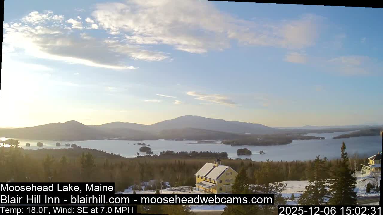 Blair Hill Inn, Moosehead Lake Live Cam , Maine USA