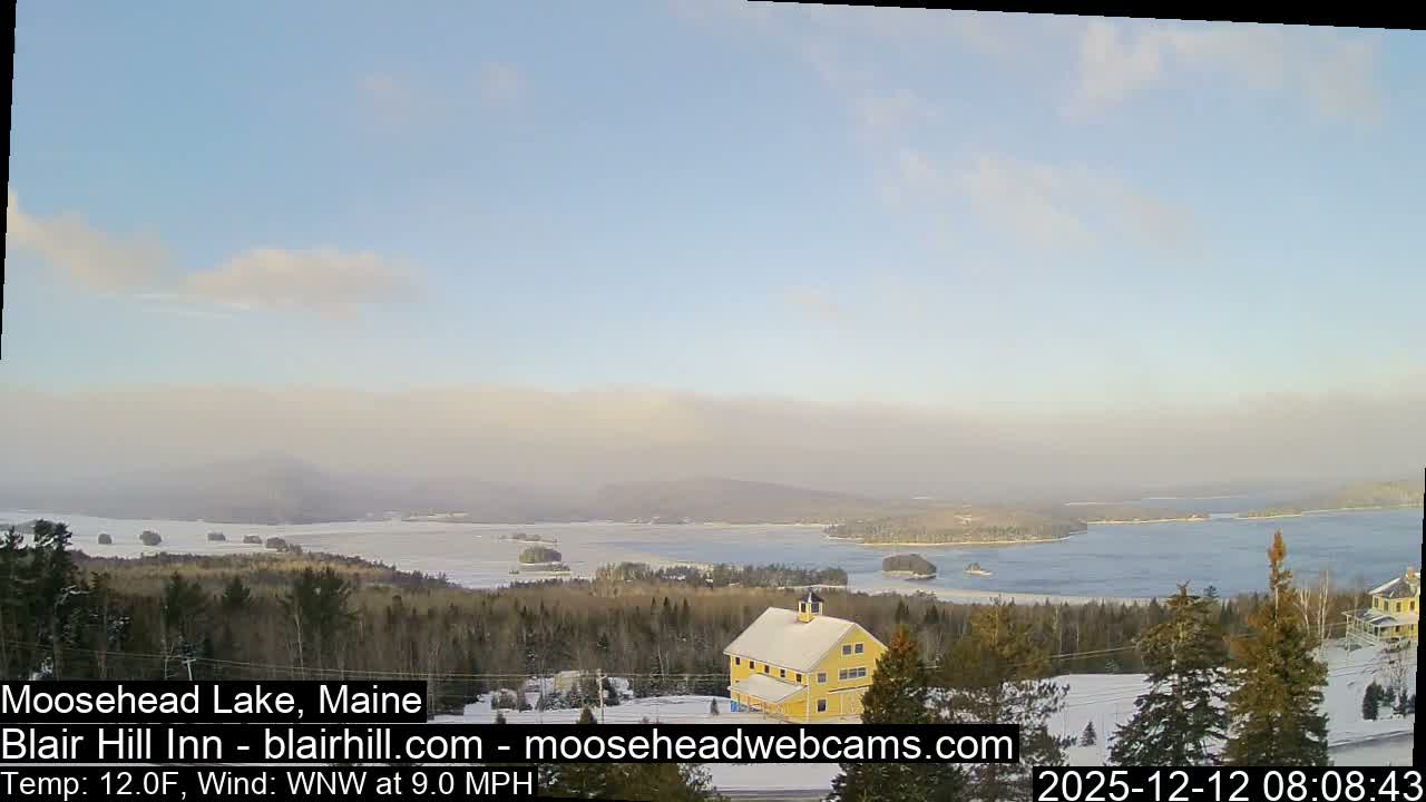 Blair Hill Inn, Moosehead Lake Live Cam , Maine USA
