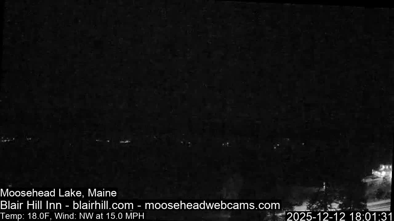 Blair Hill Inn, Moosehead Lake Live Cam , Maine USA