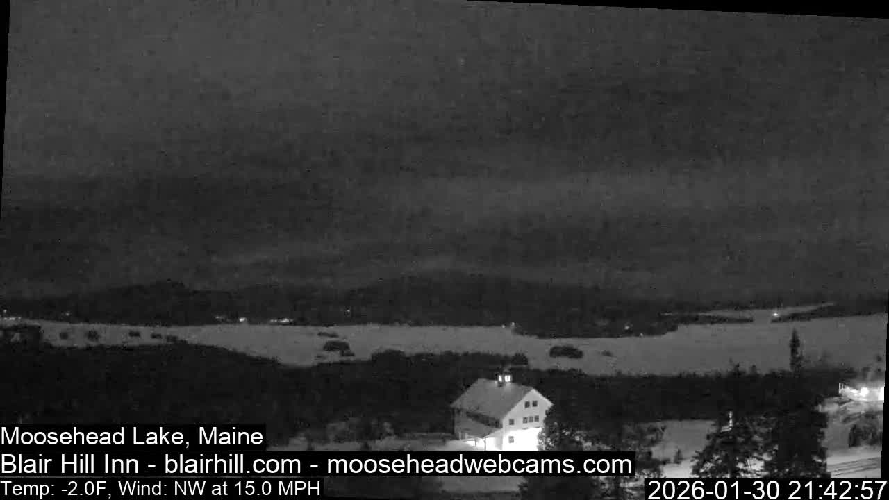 Blair Hill Inn, Moosehead Lake Live Cam , Maine USA