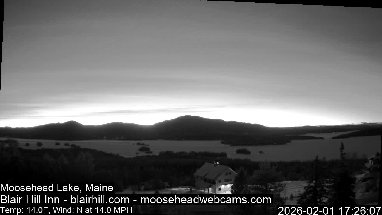 Blair Hill Inn, Moosehead Lake Live Cam , Maine USA
