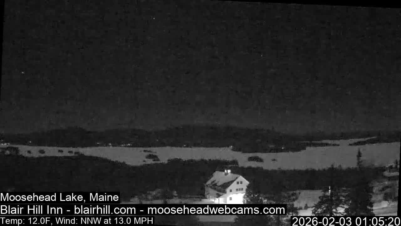 Blair Hill Inn, Moosehead Lake Live Cam , Maine USA