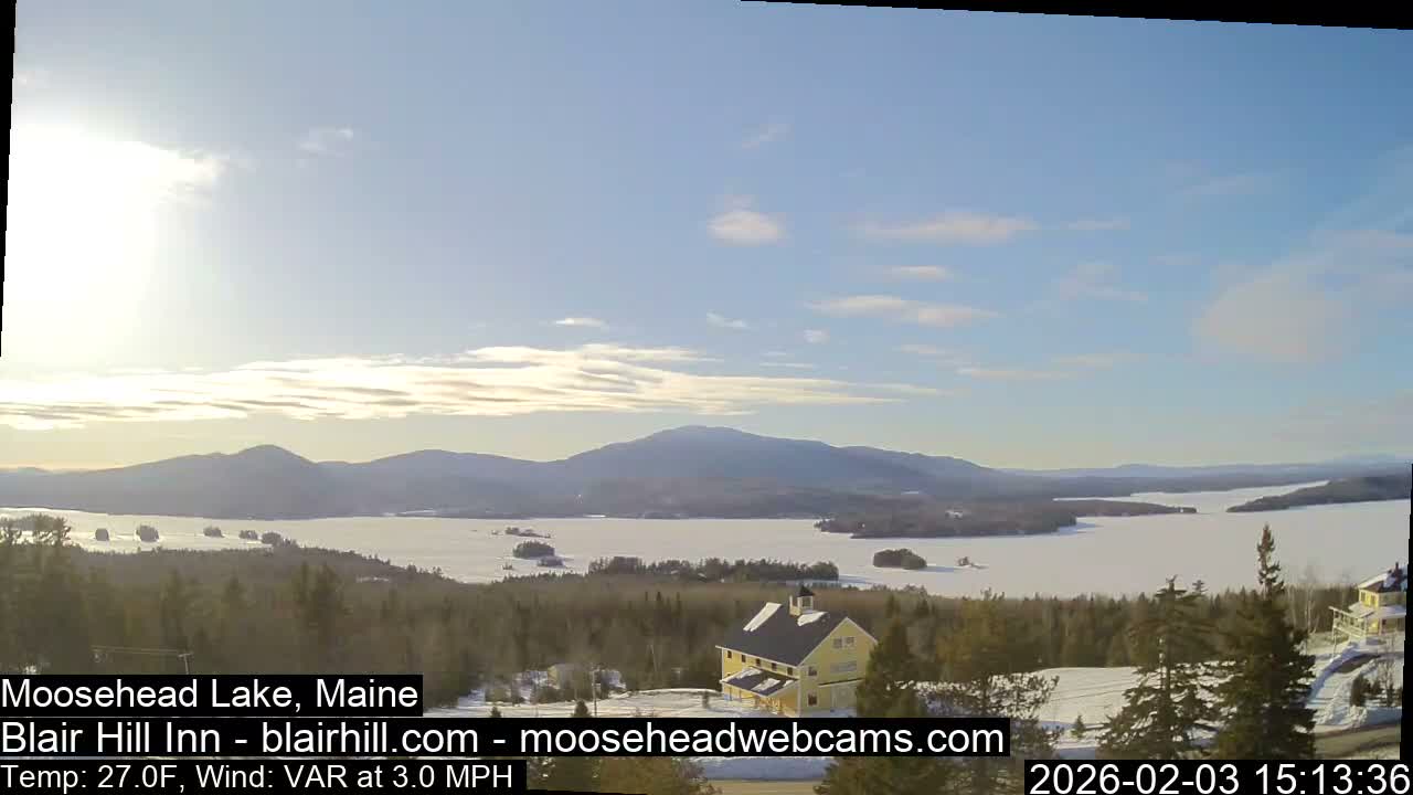Blair Hill Inn, Moosehead Lake Live Cam , Maine USA