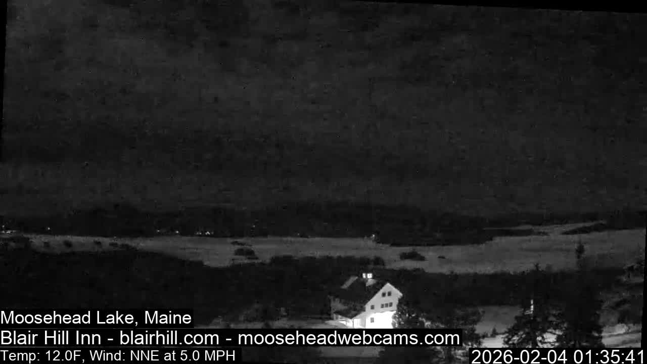 Blair Hill Inn, Moosehead Lake Live Cam , Maine USA