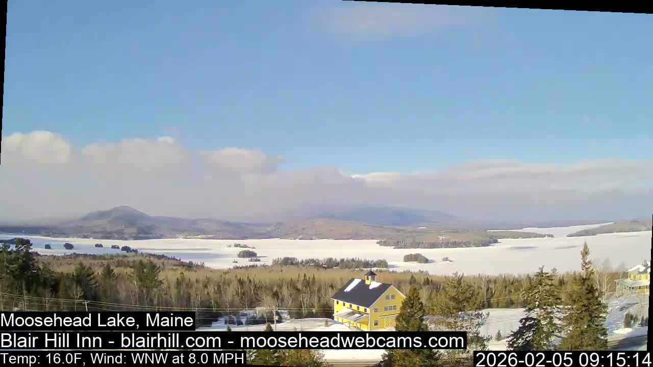 Blair Hill Inn, Moosehead Lake Live Cam , Maine USA