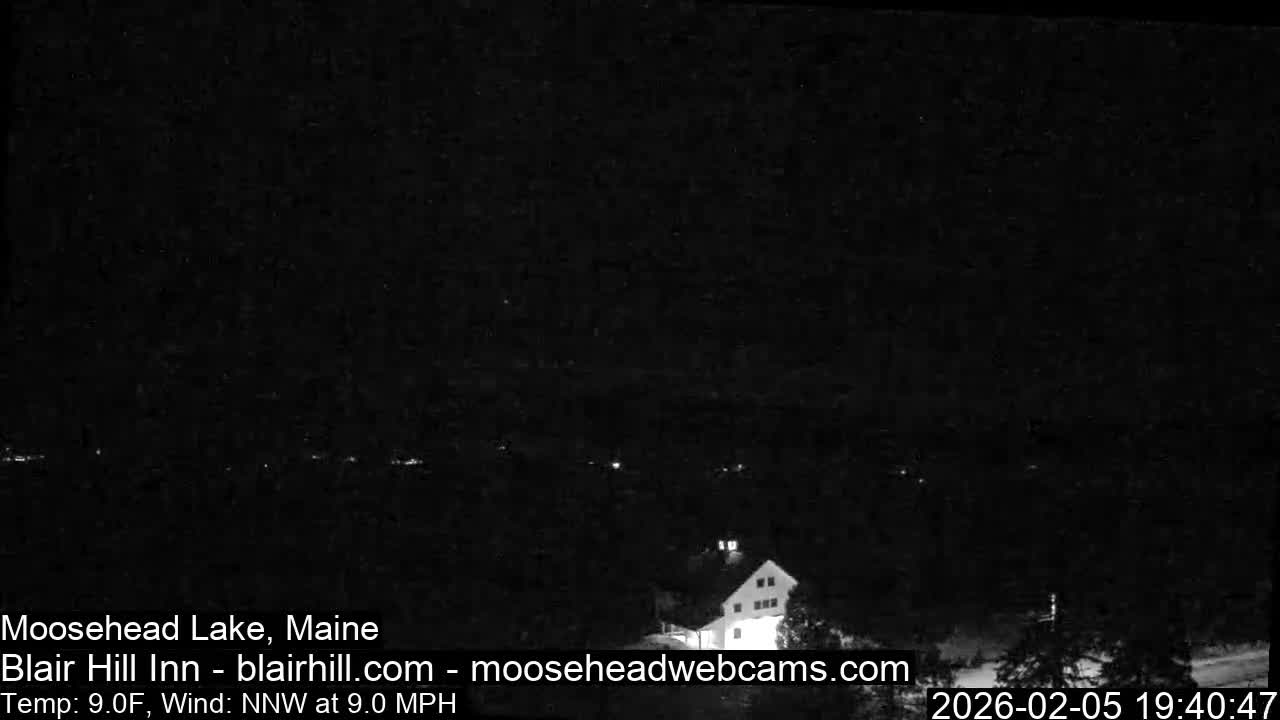 Blair Hill Inn, Moosehead Lake Live Cam , Maine USA