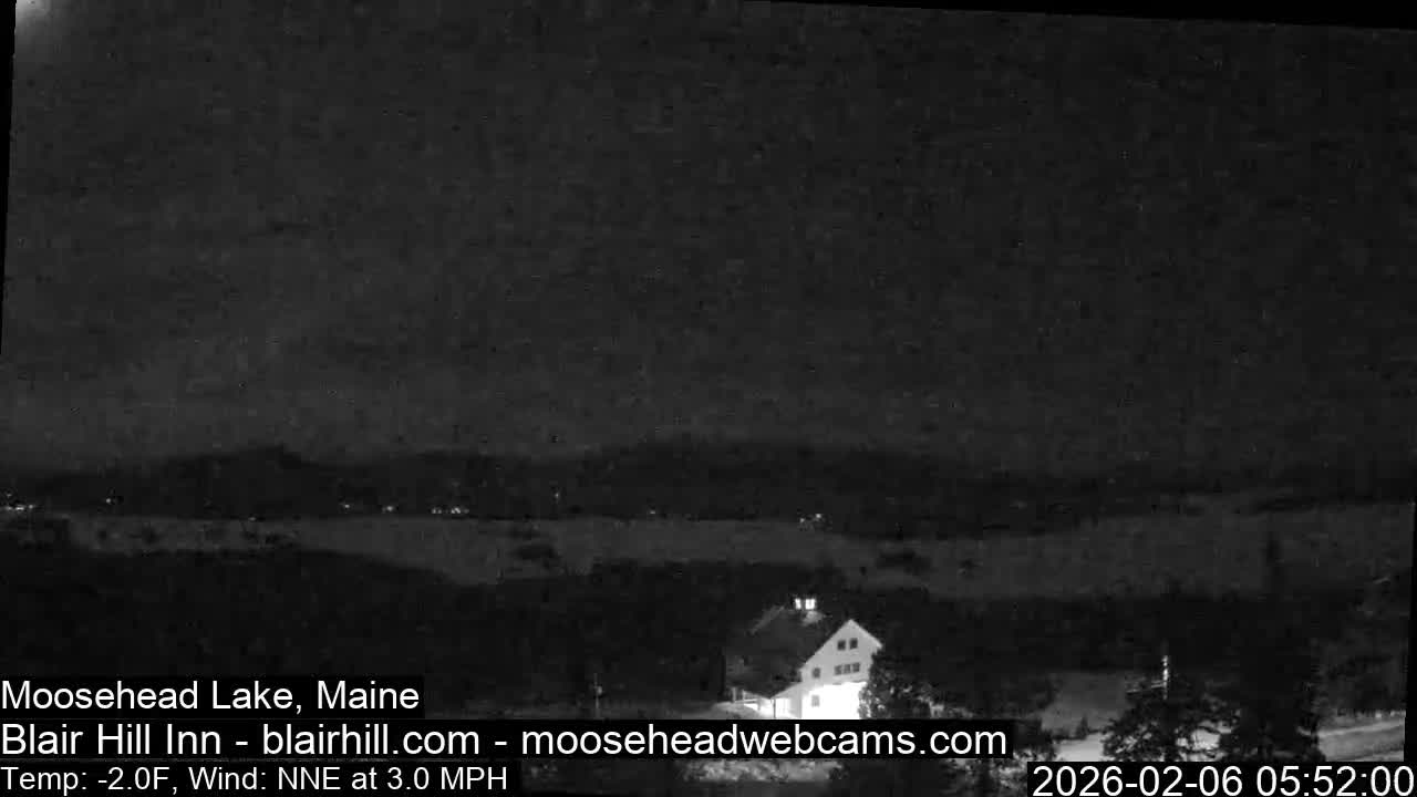 Blair Hill Inn, Moosehead Lake Live Cam , Maine USA