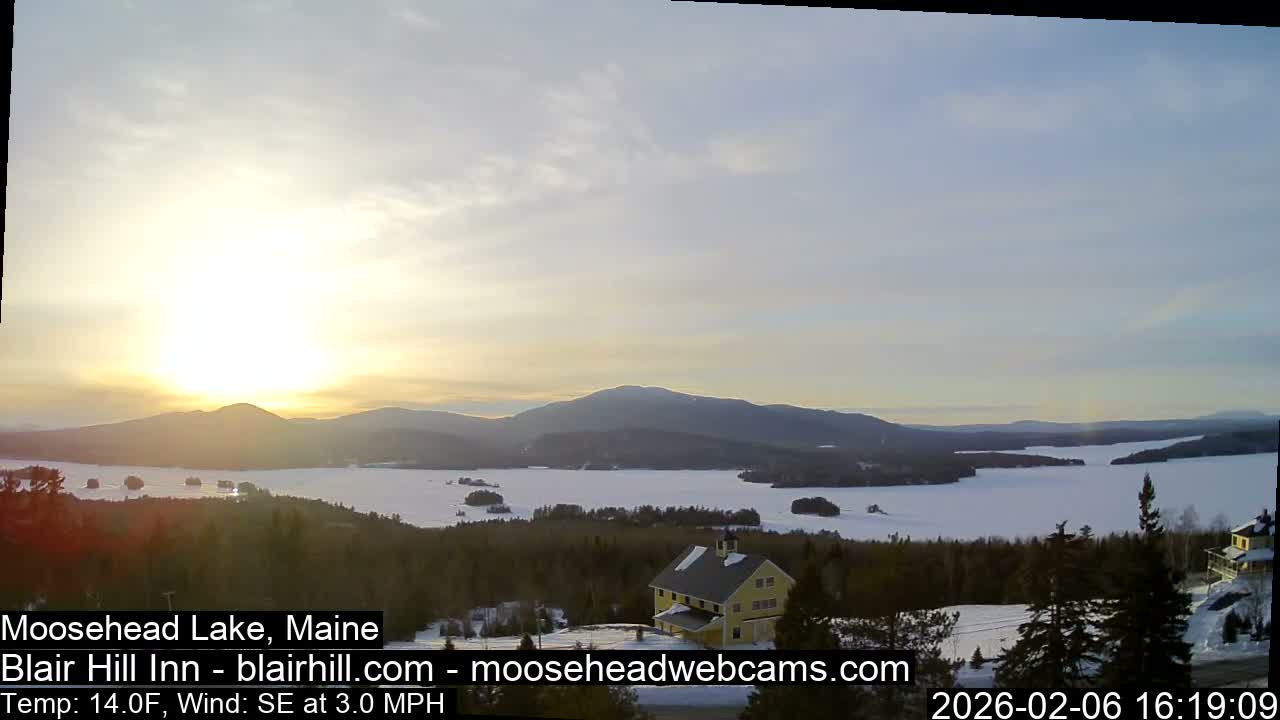 Blair Hill Inn, Moosehead Lake Live Cam , Maine USA